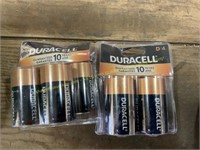 2pks Duracell D4 batteries