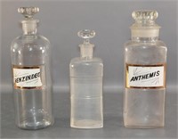 (3) Apothecary Bottles