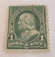 1894 - 1899 1 Cent Franklin US Postage Stamp