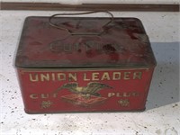 Union Leader  tobacco tin