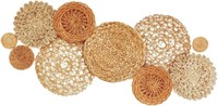 Set of 10 Woven Wall Hanging Baskets-Boho Decor