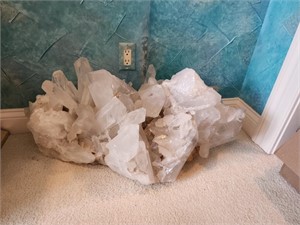 Large Selenite Crystal cluster specimen. Dining ro