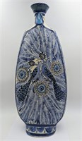 Blue Decorative Peacock Design Vase