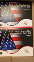 2019 US Mint P & D uncirculated coin sets