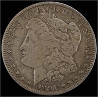 1891-O MORGAN DOLLAR VF