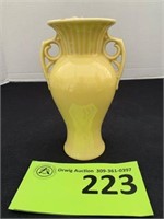 Abingdon Pottery Yellow Double Handle Vase