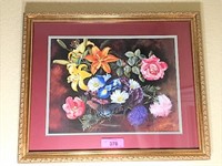 W. Fuchy Schwarzbek Floral Print in Frame