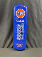 Metal Wall Thermometer Gulf Oil