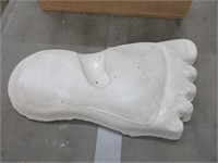Handcrafted cement "big foot"