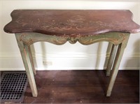 Vintage Hand Painted Entry Table