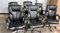 6 Rolling Office Chairs  Seats As Is