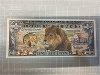 Lion novelty banknote