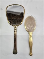 Vintage Vanity Brush and Mirror