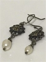 Sterling silver vintage signed 925 earrings