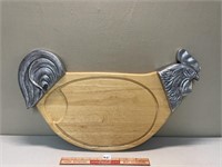OLIVE & THYME ROOSTER CUTTING BOARD LARGE 25X14''