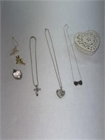 Lenox Sterling  jewelry and Lenox heart box