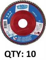 Pack of 10 Tyrolit 5" x 7/8" Flap Discs - NEW $110