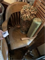 Oak Chair and Contents