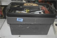 TOOL BOX W/CONTENTS,WRENCHES,RATCHETS,