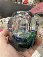 ART GLASS INKWELL INK WELL