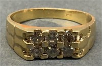 14k Diamond Gold Men’s Ring