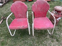 2 OLD PATIO CHAIRS