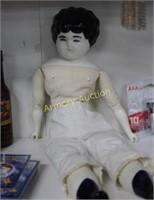 PORCELAIN AND CLOTH DOLL