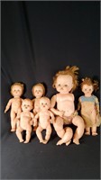 6 Vintage Baby Dolls