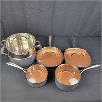 Gotham 6pc Steel & Copper Ceramic Cookware