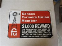 Kansas Farmers Union Sign