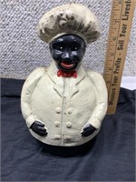 African American Style Chef Door Stop or Bank