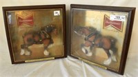 2 Budweiser Clydesdale Horse Advertising