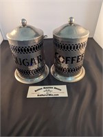 Vintage Leonard 1960's Silver Plated Canisters