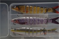 3 PCS 7 JOINTED SEGMENT LURE FISHING GEAR SET 5"