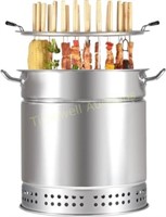 Portable Vertical Charcoal Smoker Grill