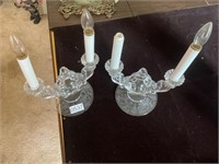 Crystal candle holders