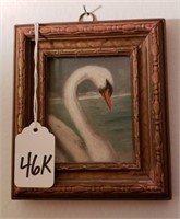 Framed Art Miniature Swan O/C