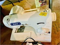 Simplicity sewing machine and cover