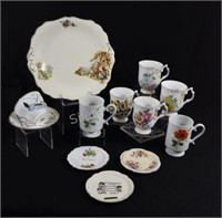 Retro Bone China Tea Cups, Dessert Plate, Dish