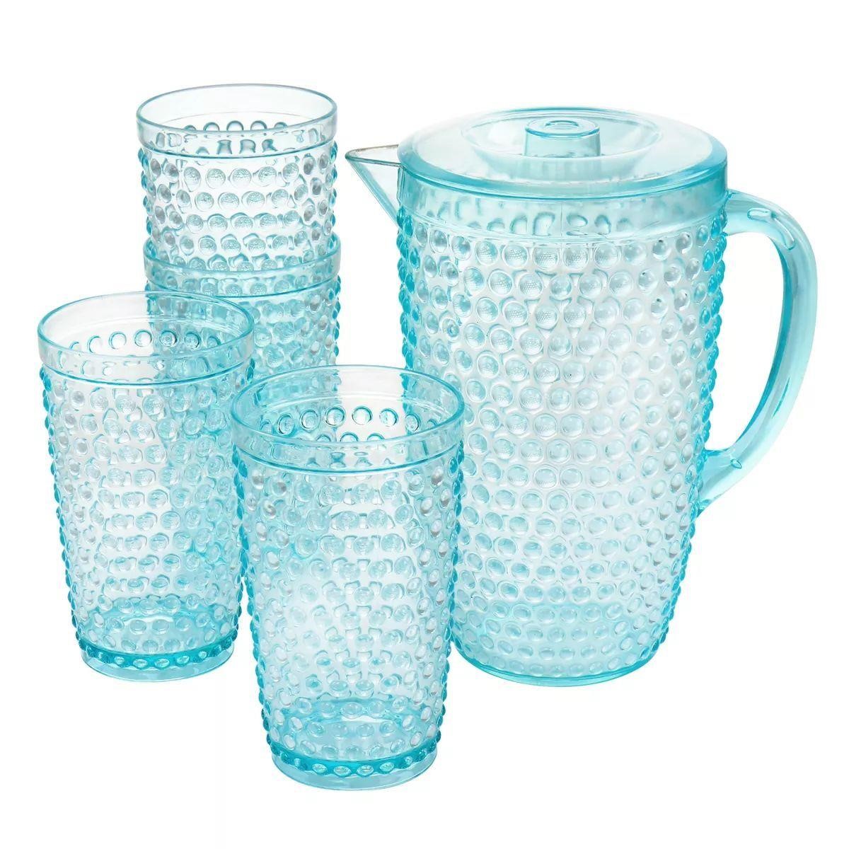 5 Piece Plastic Pitcher and Tumbler Set