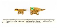 (2) Brass Miniature Anvils