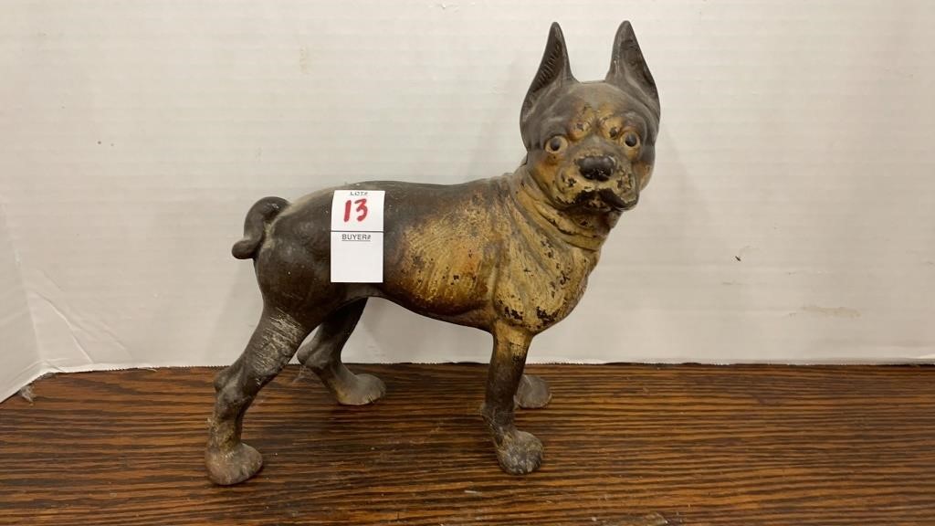 Cast Iron door stop - Boston Terrier - 9x9in