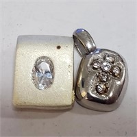 2 Sterling Silver Necklace Pendants SJC