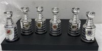 6 mini stanley NHL cups