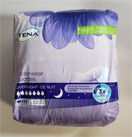 TENA OVERNIGHT UNDERWEAR, L - 11 COUNT