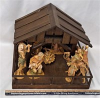 Nativity Scene Stable with Figures-Italy