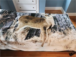 Twin size buck deer design blanket