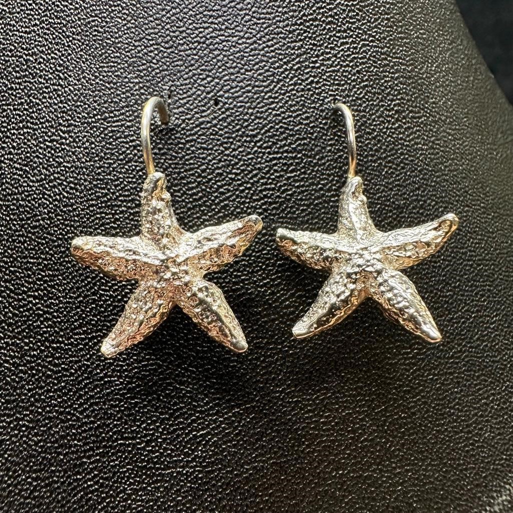 Sterling Silver Starfish Earrings