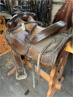 Western 16" Saddle c/w Front & Rear Cinch &