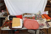 Placemats, table linens, throw blankets, afghan